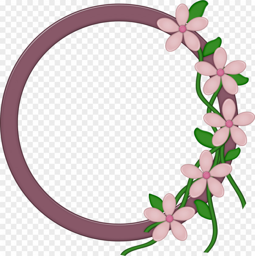 Pink Flower Border Picture Frames Desktop Wallpaper Clip Art PNG