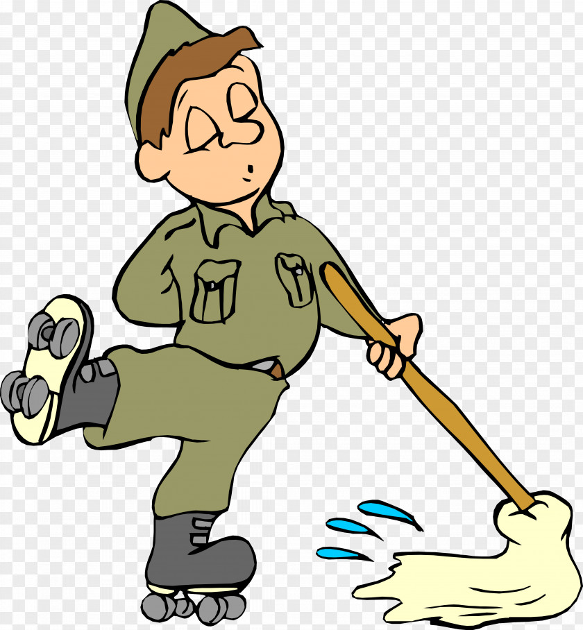 Soldiers Floor Cleaning Scrubber Clip Art PNG
