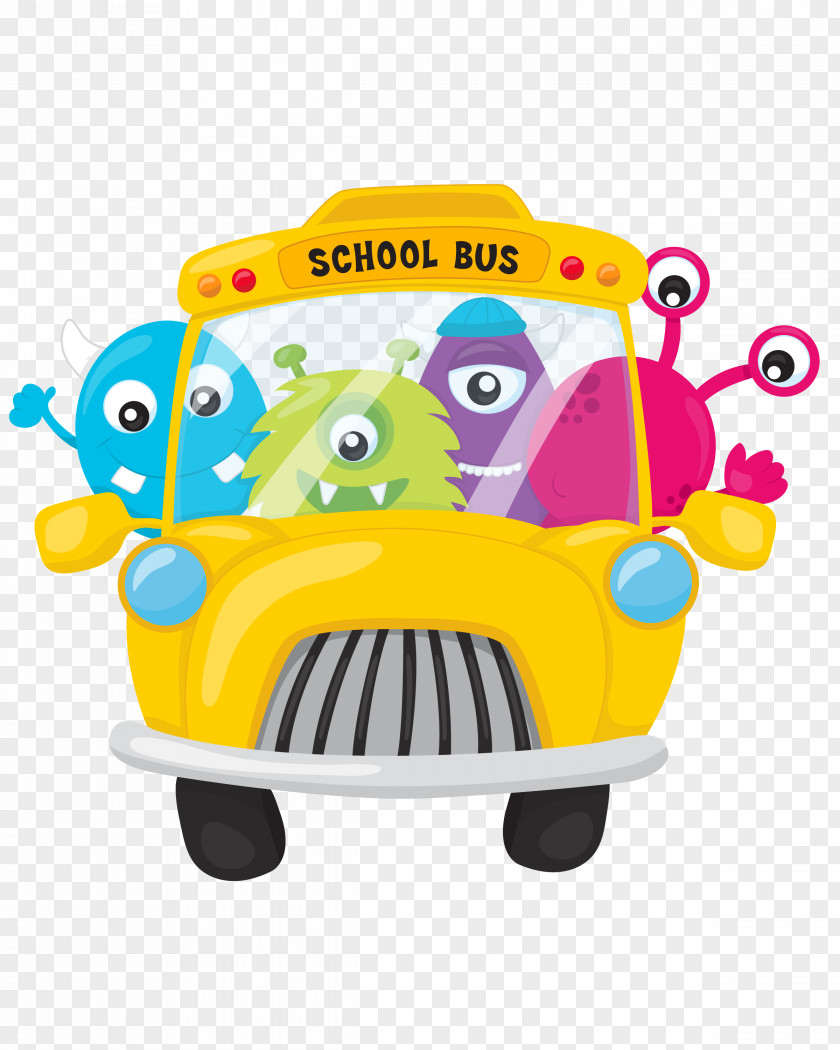 Vehicle Toy Cartoon School Bus PNG