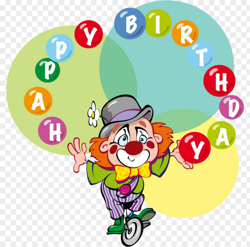 Cartoon Clown Birthday Party Child Torte Carnival PNG