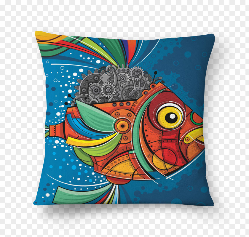 Fish Throw Pillows Cushion Rectangle PNG