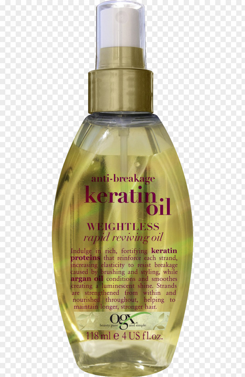 Oil OGX Anti-Breakage Keratin Instant Repair Weightless Healing Shampoo Hair Care PNG
