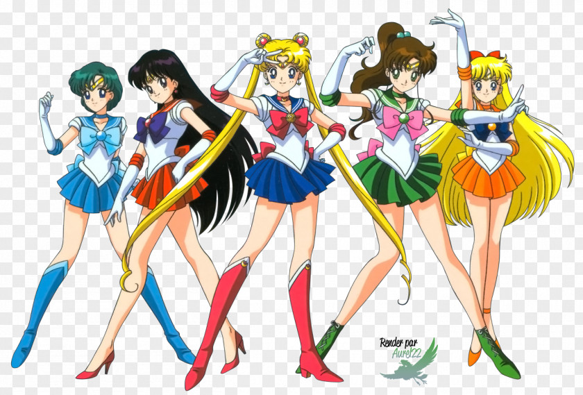 Sailor Moon Venus Jupiter Mars Mercury PNG