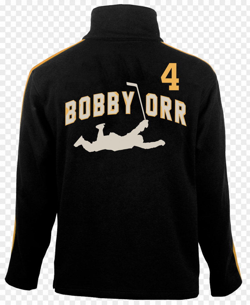 Bobby Orr Hoodie Black M Font PNG