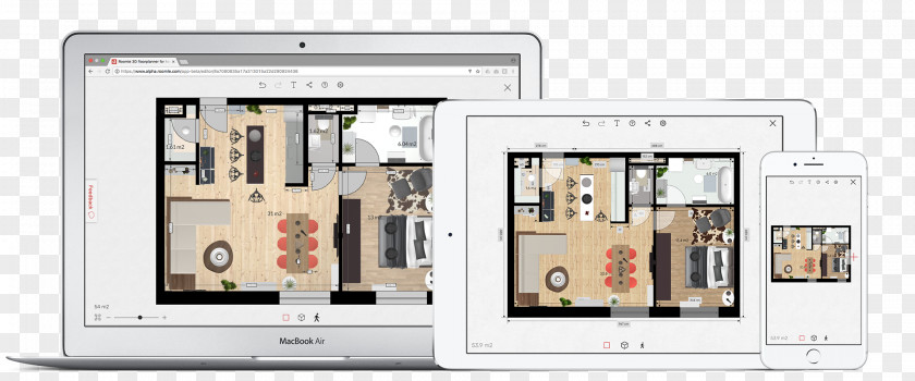 Branding Photo Realistic House Plan 3D Floor PNG