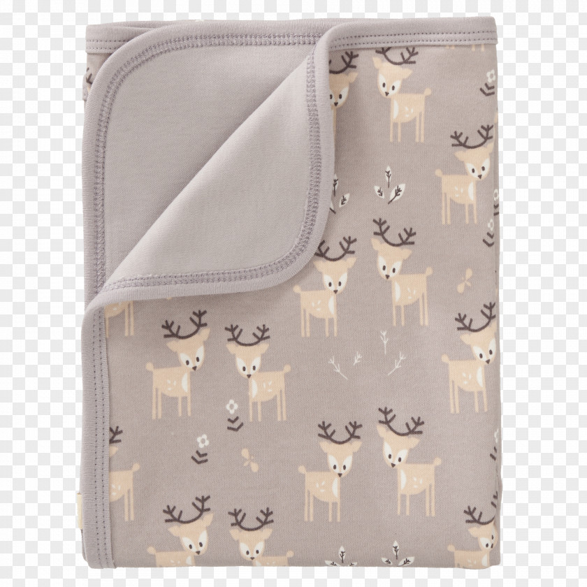 Deer Grey Cotton Beige Quilt PNG