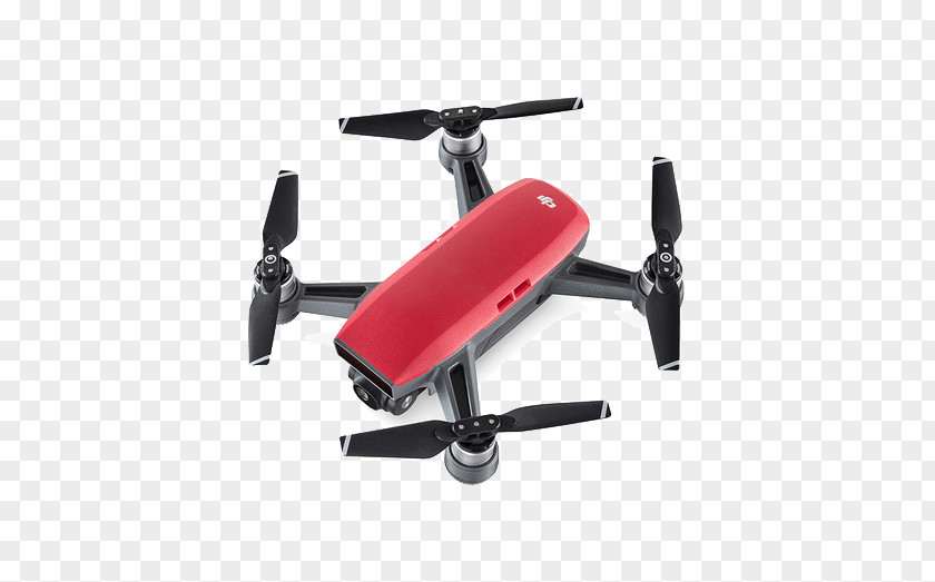 DJI Spark Unmanned Aerial Vehicle Quadcopter Red PNG