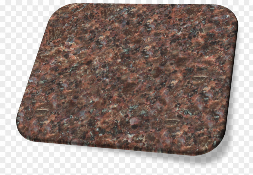Mahogany Color Granite Rock Headstone PNG