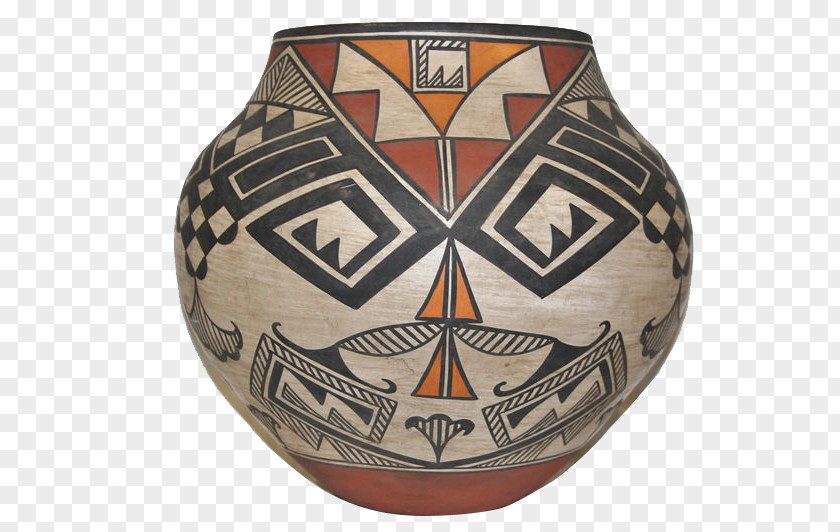 Retro Style Wooden Jar Hunter Acoma Pueblo Chancay Culture Pottery Native Americans In The United States Ceramic PNG