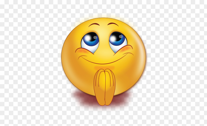 Smiley Praying Hands Emoticon Emoji Prayer PNG