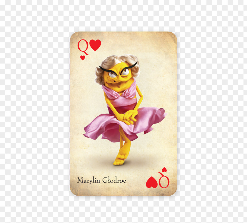 Glod Yellow Character Cartoon Fiction Playing Card PNG