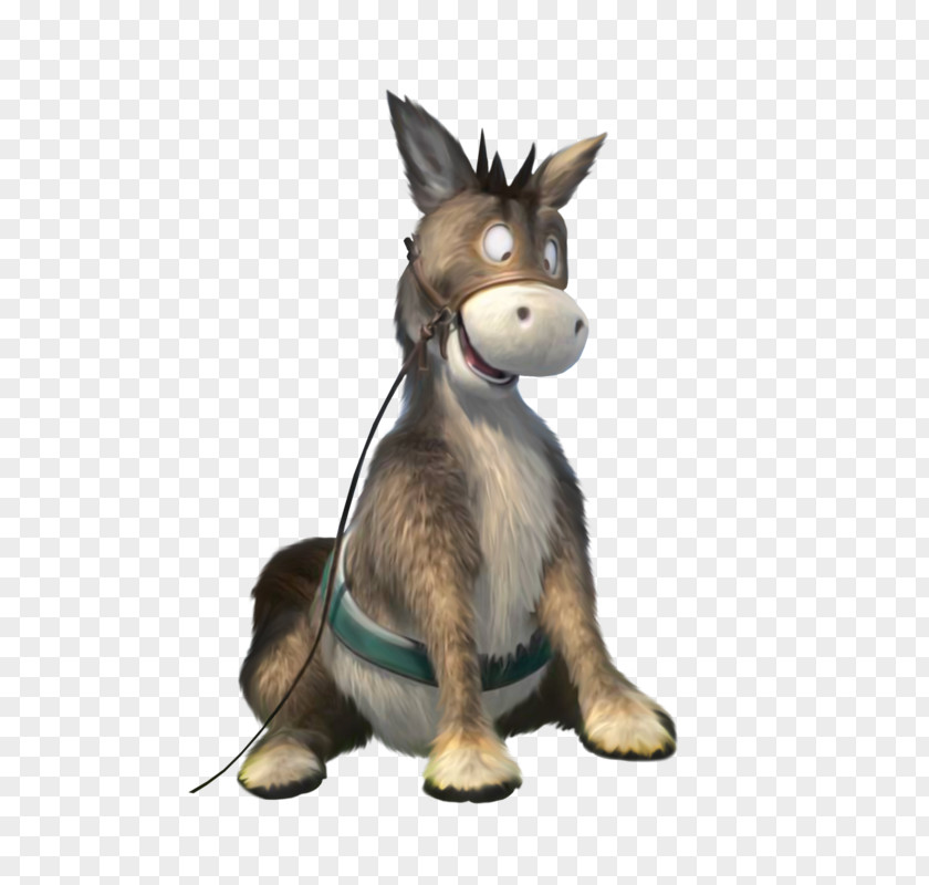 Painted Gray Donkey PNG