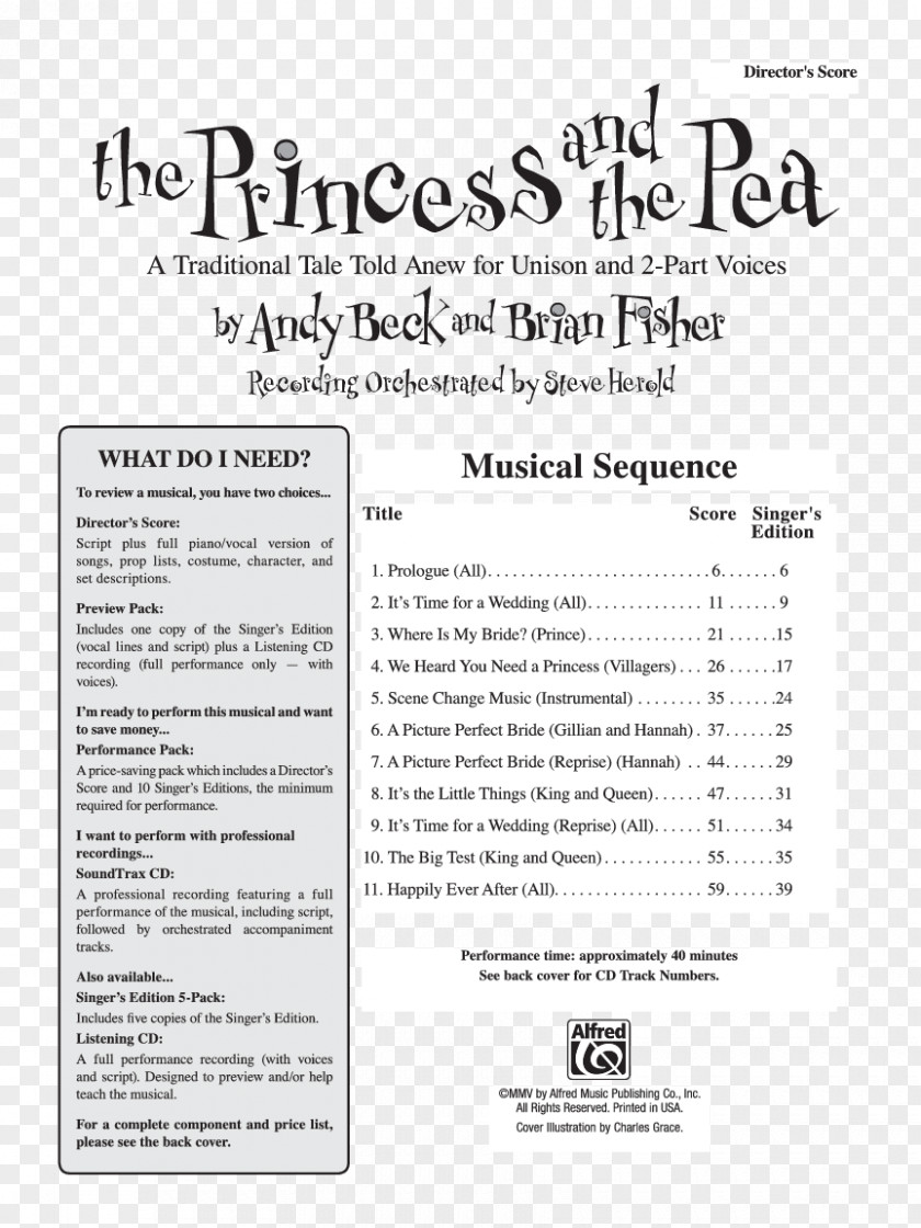 The Princess And Pea Book Music J.W. Pepper & Son PNG and the Son, book clipart PNG