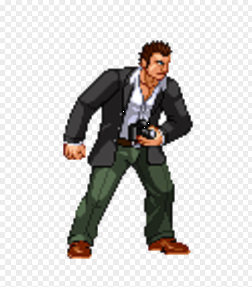 Dead Rising Frank West Sprite Pixel Art Character PNG