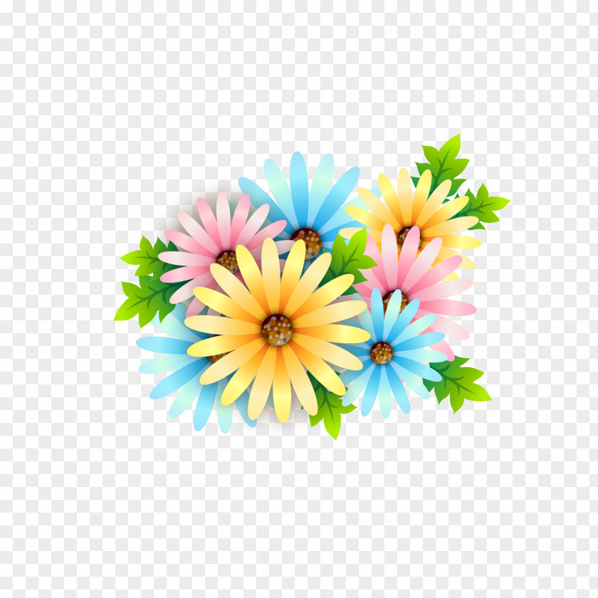 Floral Pattern Chrysanthemum Transvaal Daisy Design Cut Flowers PNG