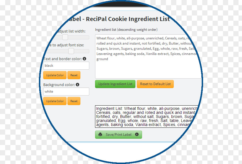 Ingredients List Organization Font Brand Line Product PNG