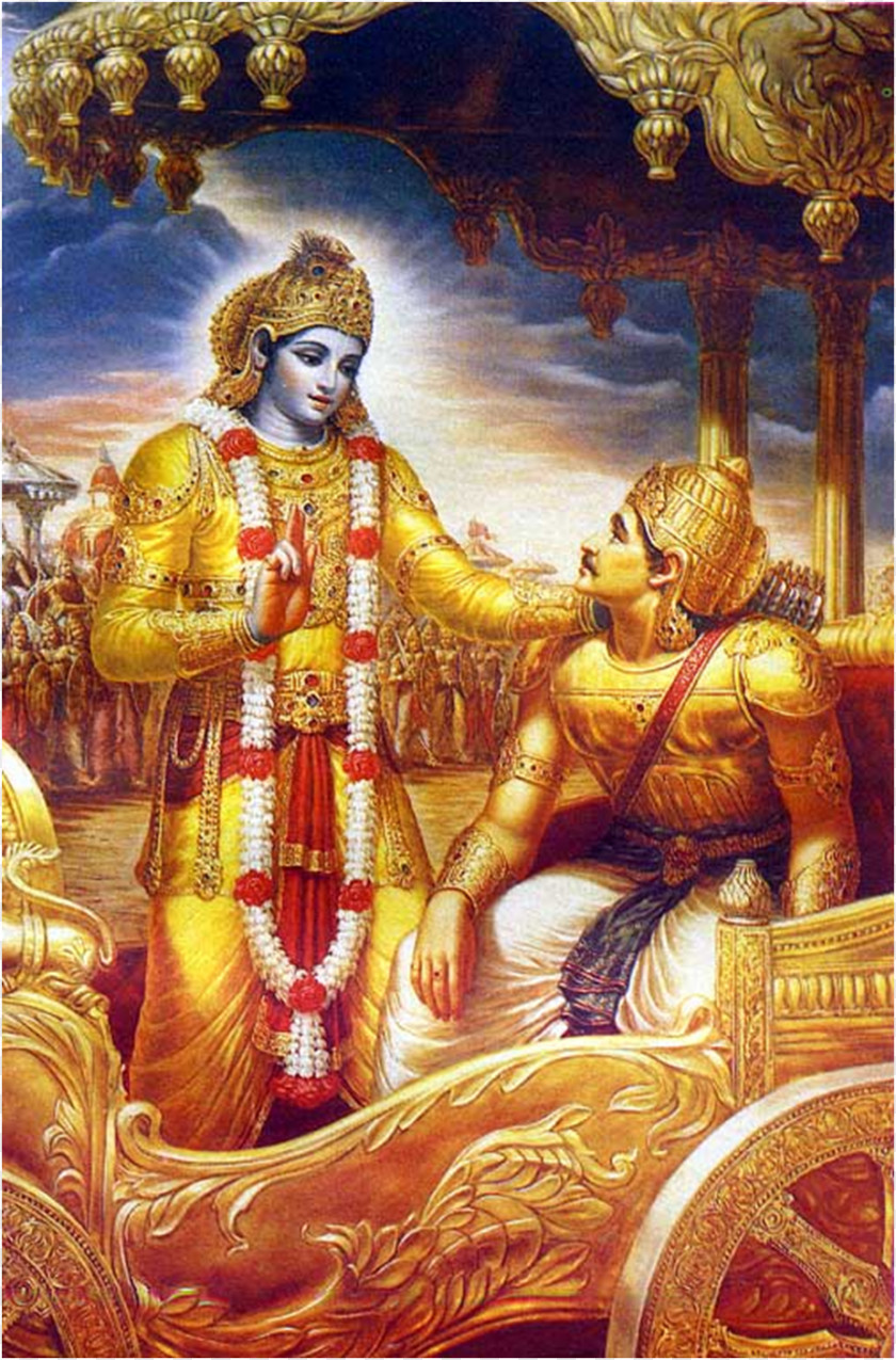 Lord Krishna Arjuna Bhagavad Gita Mahabharata Rama PNG