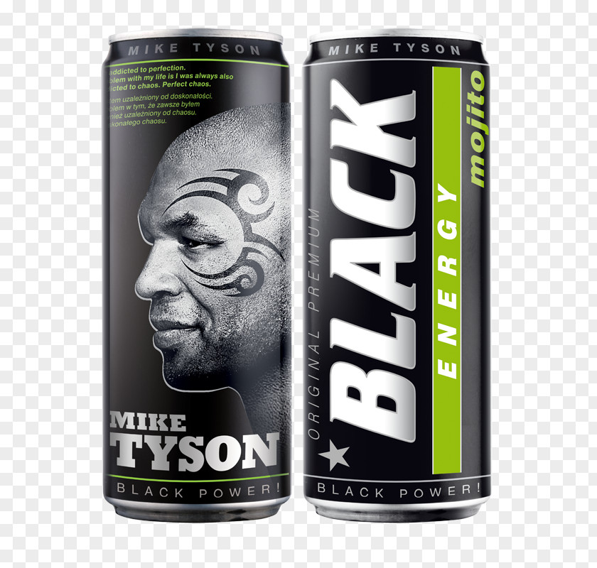 Mike Tyson Black Energy Drink Vodka Mojito Sports & Drinks PNG