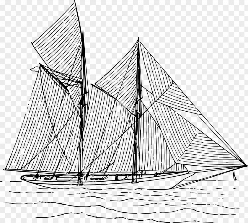 Sketch Sailing Ship PNG