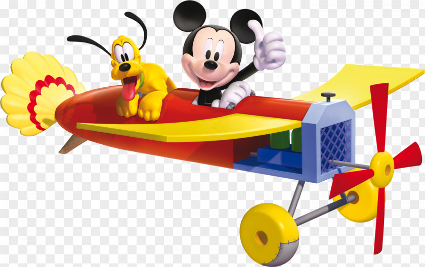 Disney World Of Illusion Starring Mickey Mouse And Donald Duck Minnie Pluto Airplane PNG