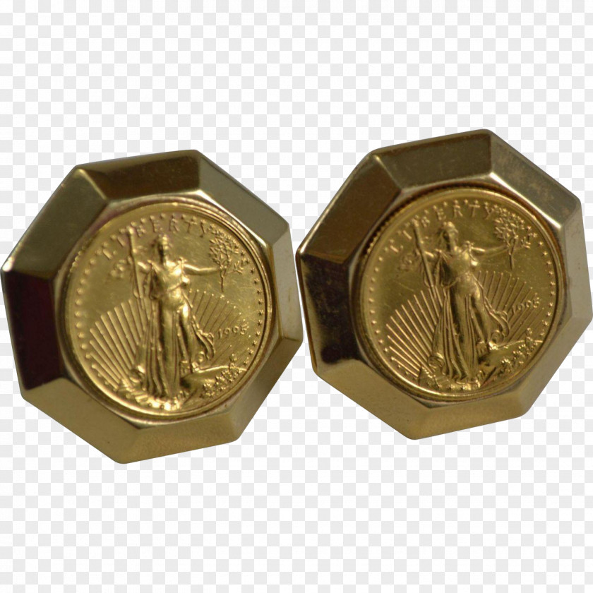Coin Earring American Gold Eagle PNG