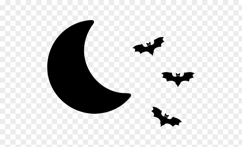 Halloween Moon Bat Clip Art PNG