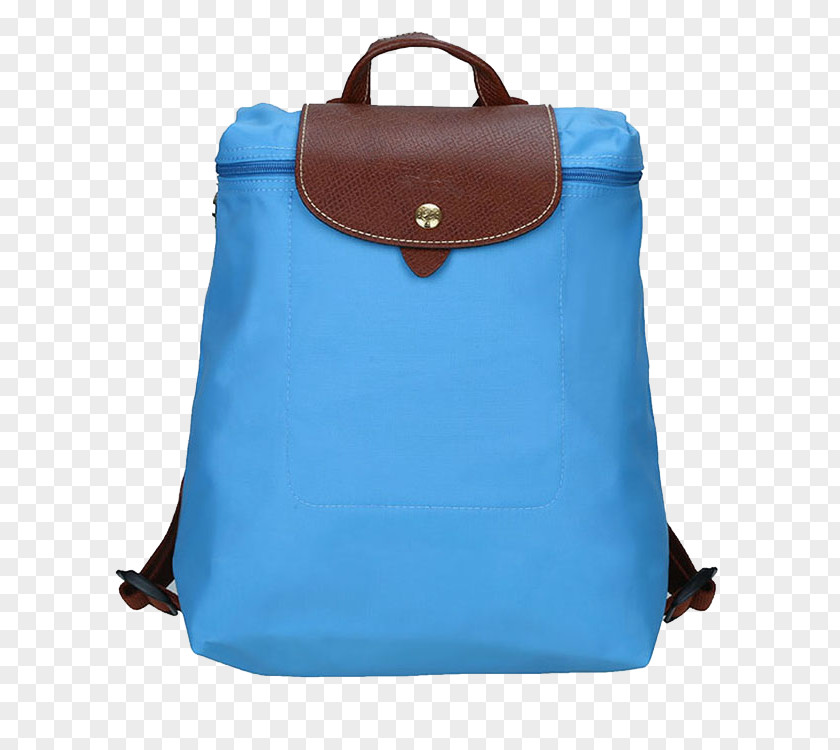 Longchamp Ladies Nylon Folding Shoulder Bag Blueberry Handbag Backpack PNG
