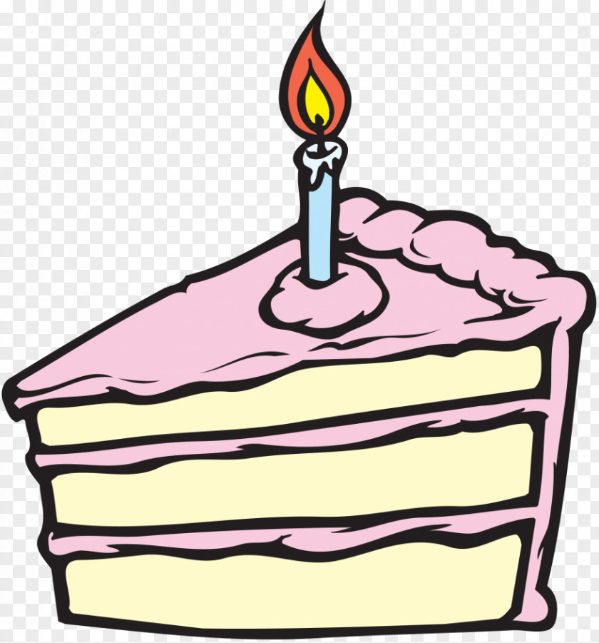 Pink Cake With Candles Torte Drawing Clip Art PNG