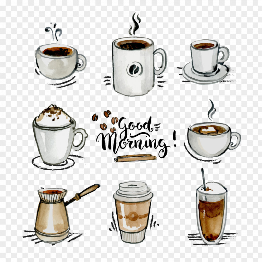 Vector Coffee Cup Collection Euclidean Icon PNG