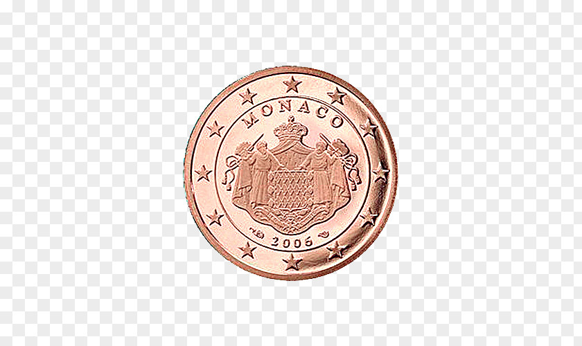 1 Euro Coin 5 Cent Monégasque Coins PNG