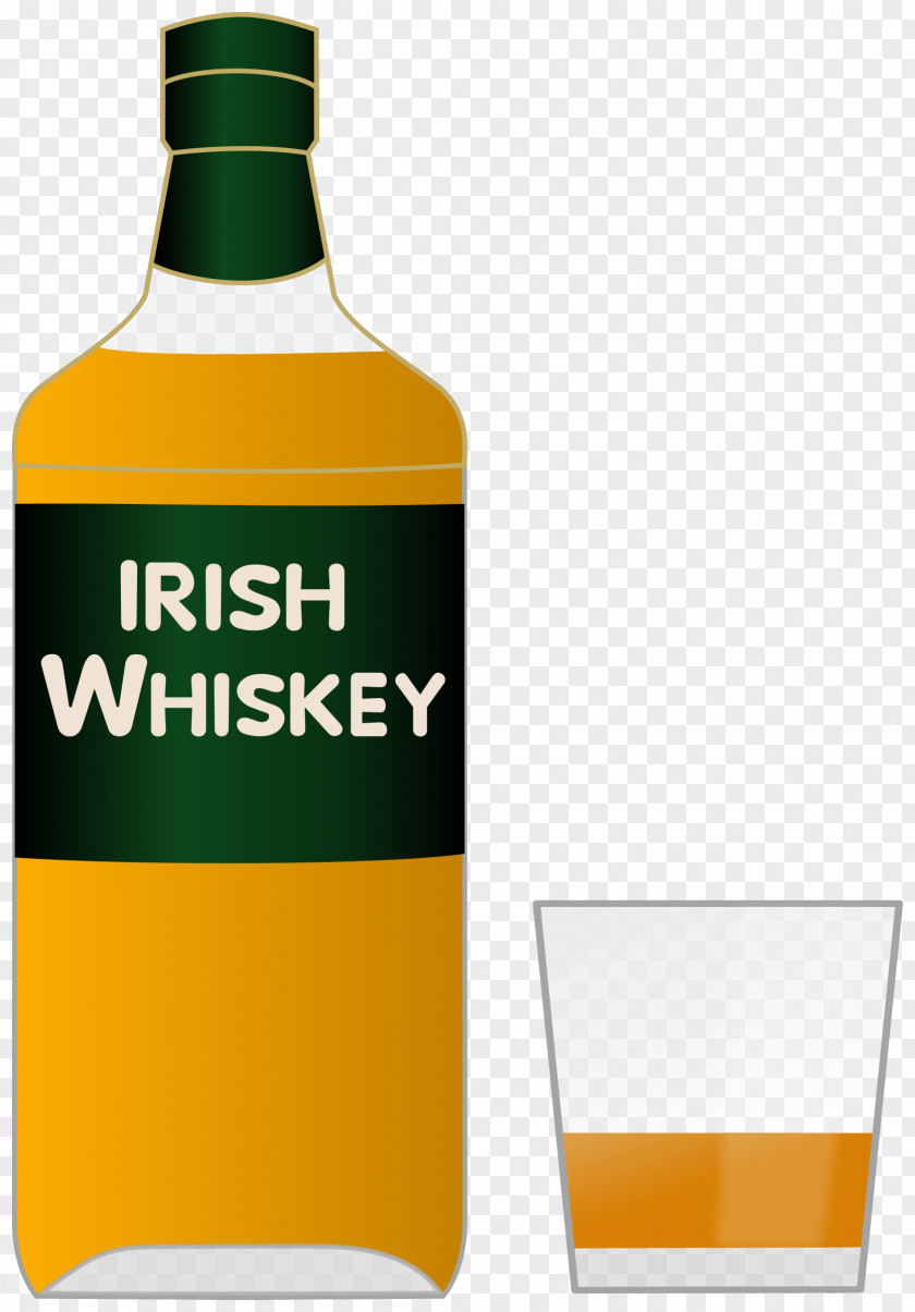 Irish Whiskey Liqueur Glass Bottle PNG