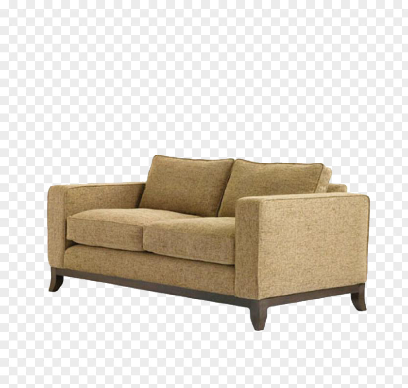 Simple Beige Sofa Loveseat Couch Table Chair Furniture PNG
