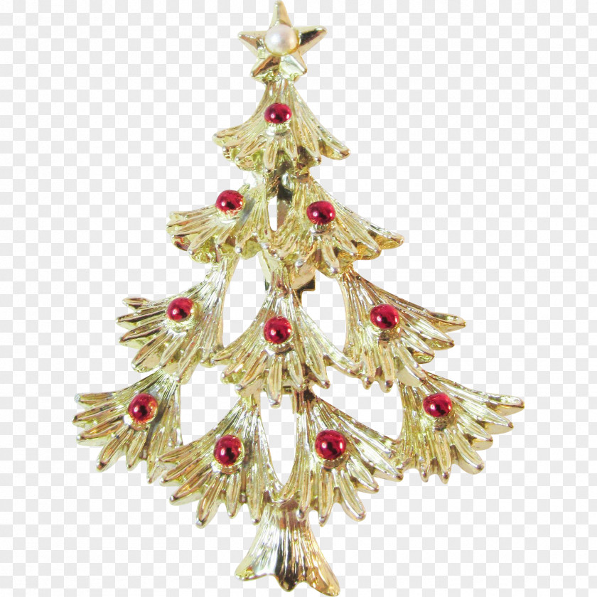 Christmas Tree Ornament Spruce Brooch Body Jewellery PNG