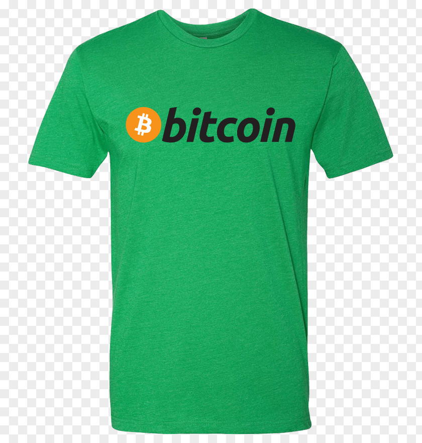 Bitcoin Shirt Ringer T-shirt Green Printed PNG