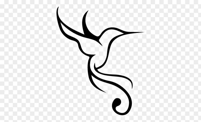 Kolibri Beak White Line Art Clip PNG