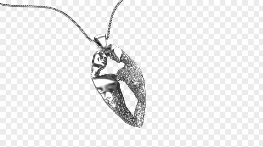 Necklace Locket Body Jewellery Silver PNG