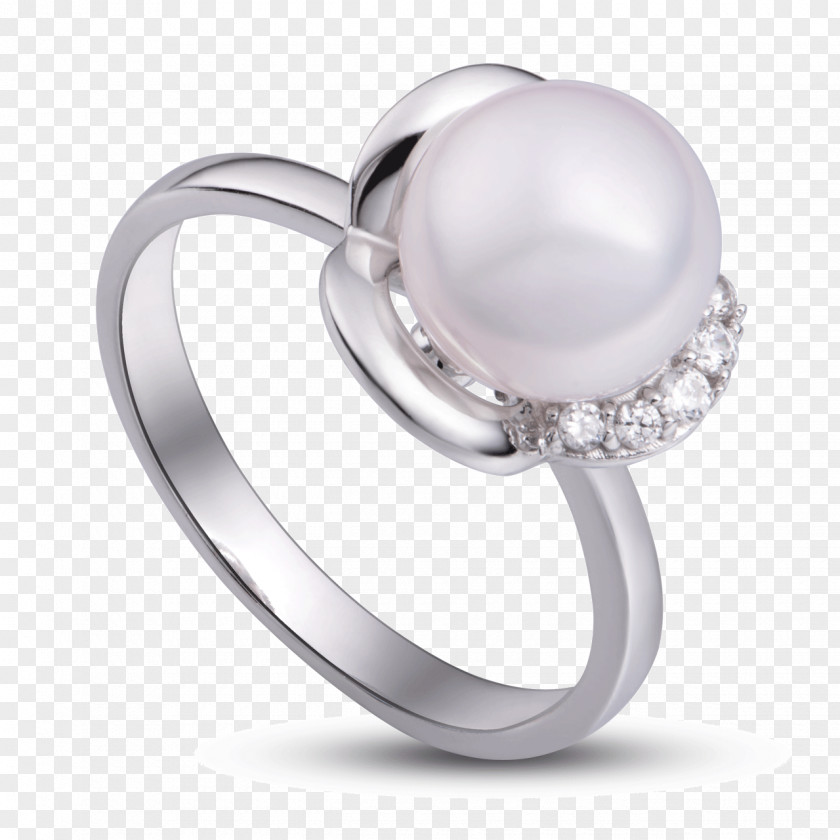 Ring Wedding Akoya Pearl Oyster Silver Gold PNG