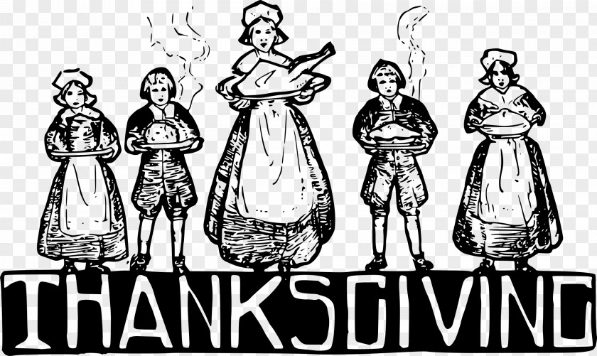 Thanksgiving Day Plymouth Colony Pilgrims Dinner PNG