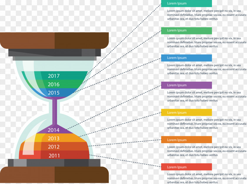 Vector Hourglass Milestone Infographic Information PNG