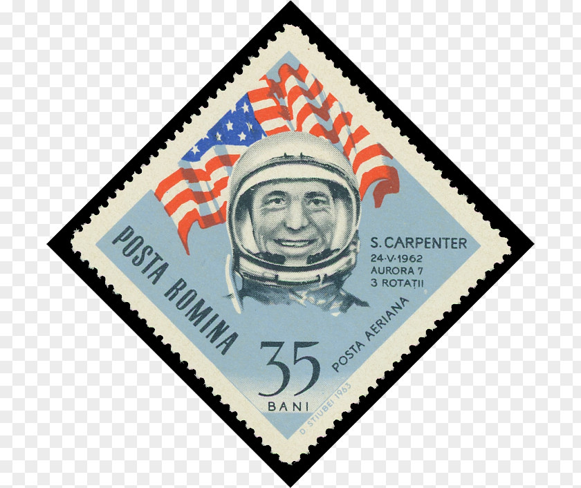 Astronaut Postage Stamps Alan Shepard Mercury-Atlas 7 8 Mercury-Redstone 3 PNG