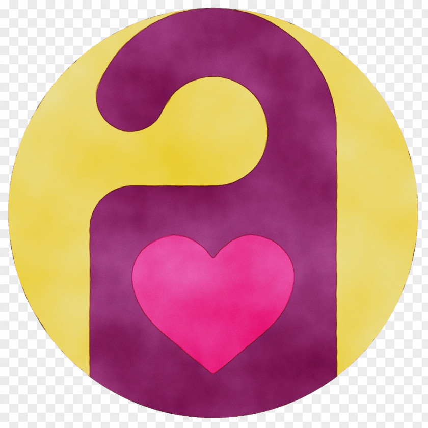 Heart Yellow Purple Pink Magenta PNG