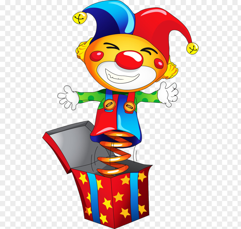 Toy Clown Spring Jumping Circus Clip Art PNG