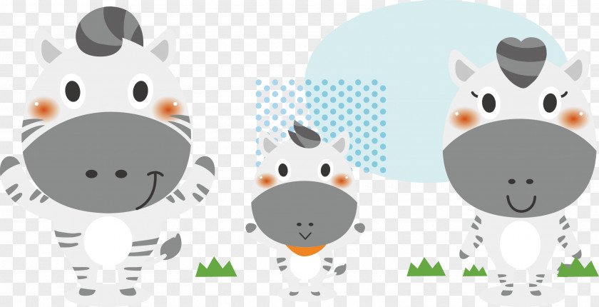 Zebra Family Cartoon Download PNG