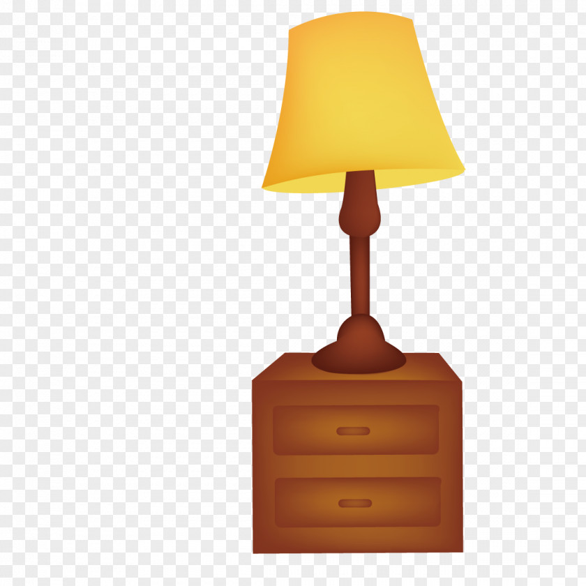 Cartoon Vector Appliance Bedside Lamp Nightstand Lampe De Chevet PNG