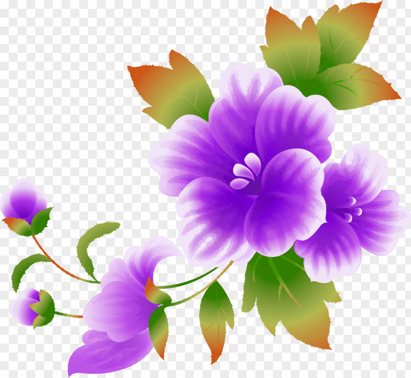 HD Creative Floral Decoration Pink Flowers Clip Art PNG