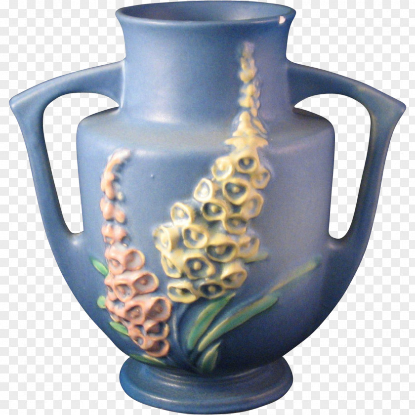 Vase Jug Pottery Ceramic Cobalt Blue PNG