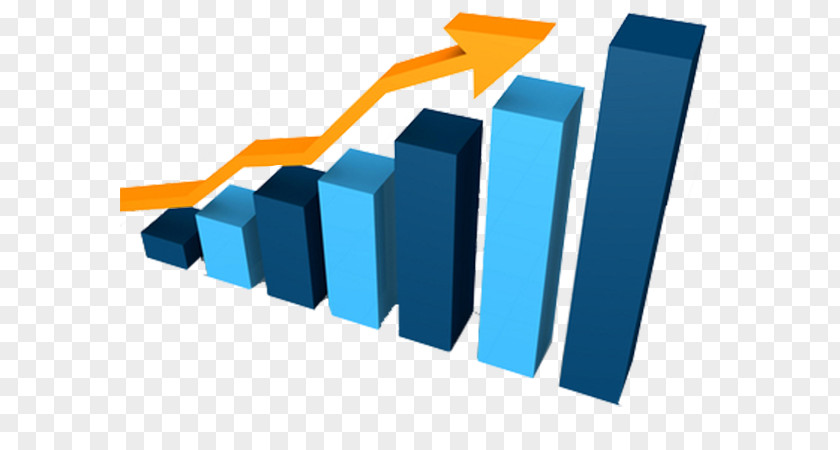 Yellow Up Arrow Blue Histograms Performance Chart Clip Art PNG