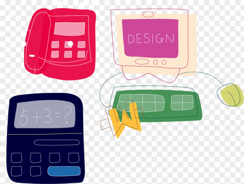 Cartoon Computer Telephony Mouse Drawing PNG