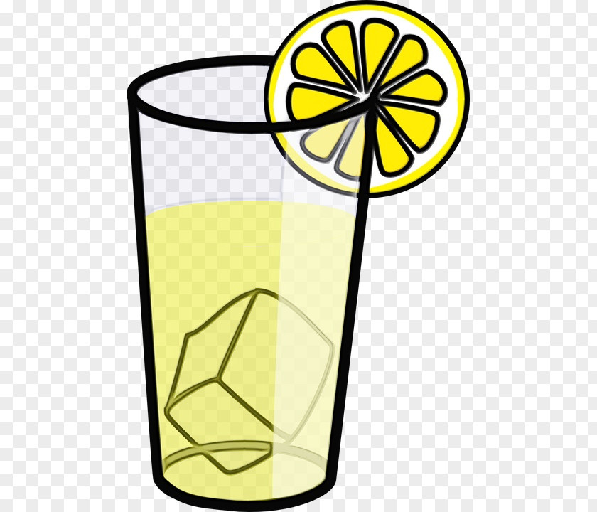 Highball Glass Pint Lemon Drawing PNG