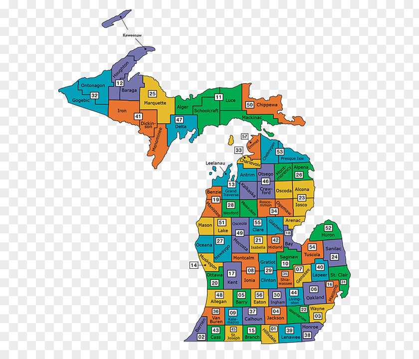 Map Michigan Topographic PNG